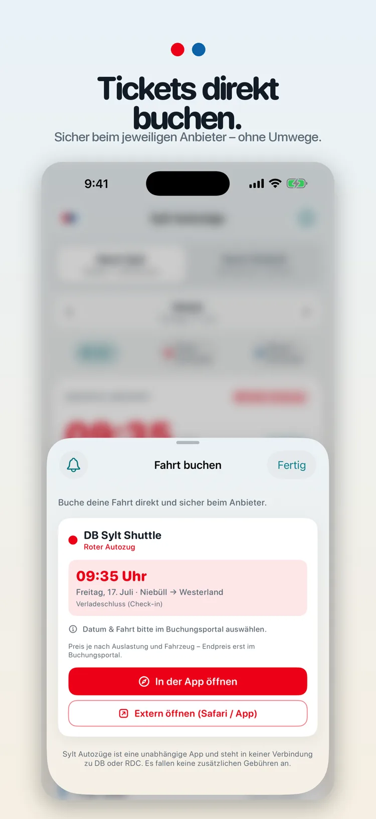 Sylt Autozüge App-Screenshot 3